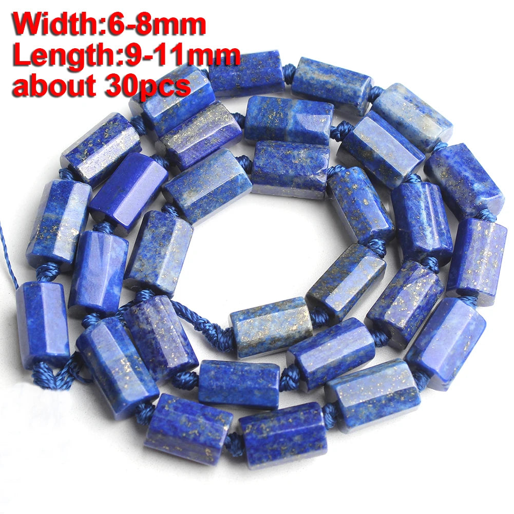 Stone Beads Faceted Blue Lapis Lazuli-Style Rondelle for DIY Jewelry Making