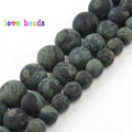 Stone Beads Dark Green Zebra Jaspers-Style Round Bracelet Perles Craft Beads