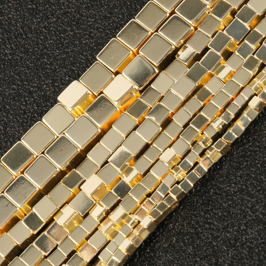 Stone Beads Gold-Tone Hematite-Style Cross Star Heart for DIY Jewelry Making