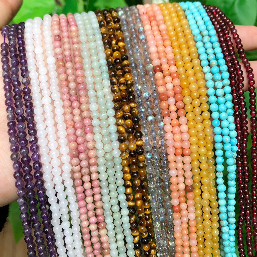 Stone Beads Agates Quartz-Style Turquoise-Style Crystal Amazonite Round
