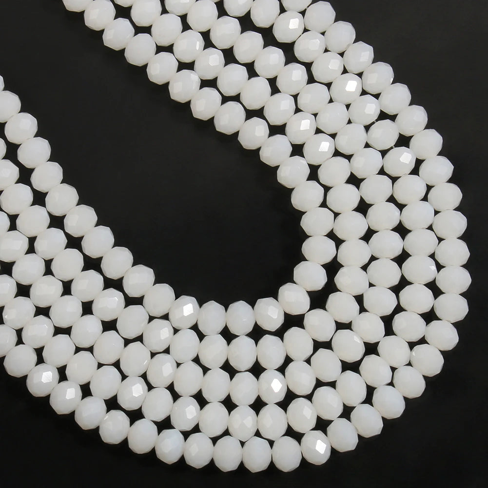 Glass Beads Faceted Round Multicolor Crystal-Style for DIY Jewelry Making