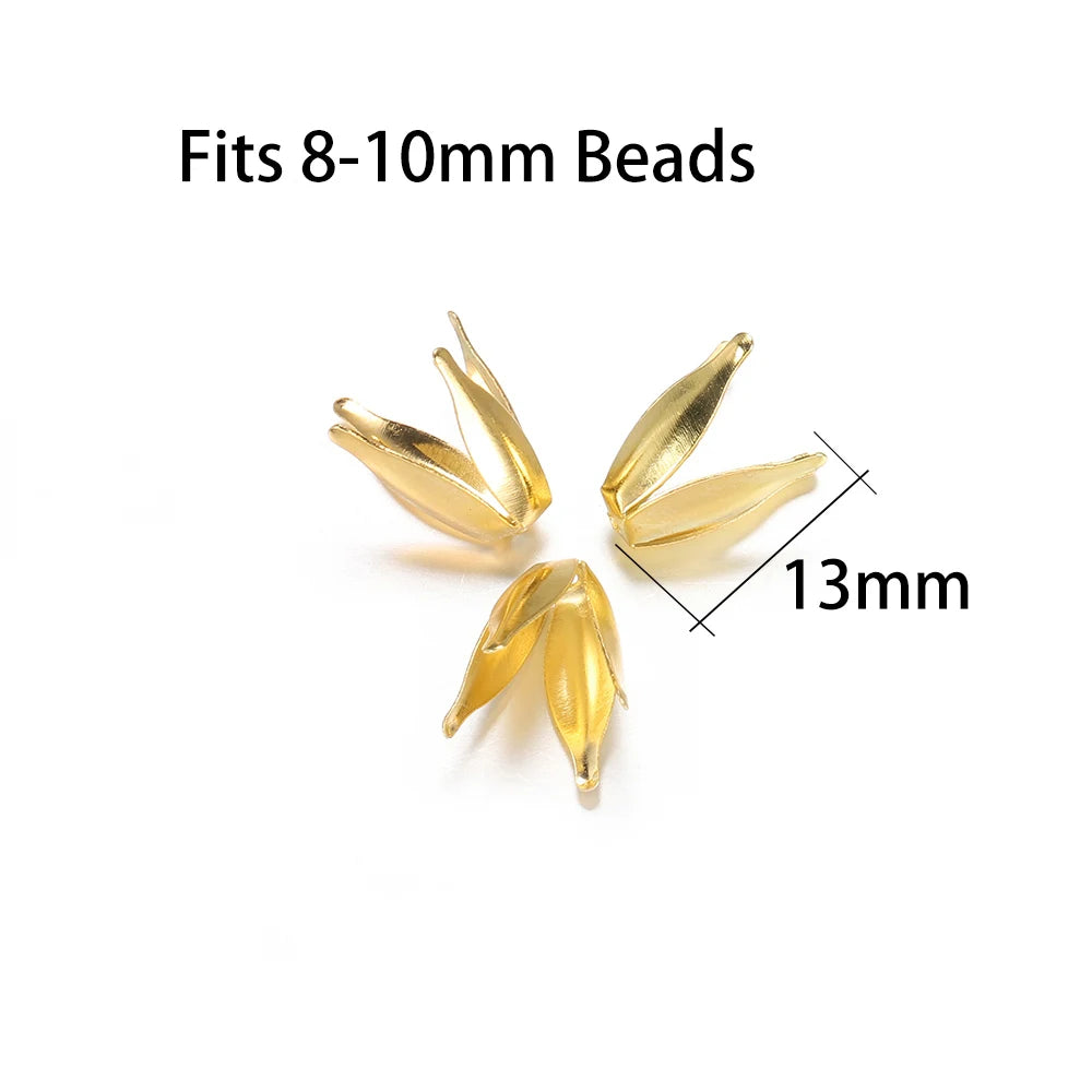Jewelry Findings Retro Flower Cap End Caps Charms Four leaves DIY Jewelry Making