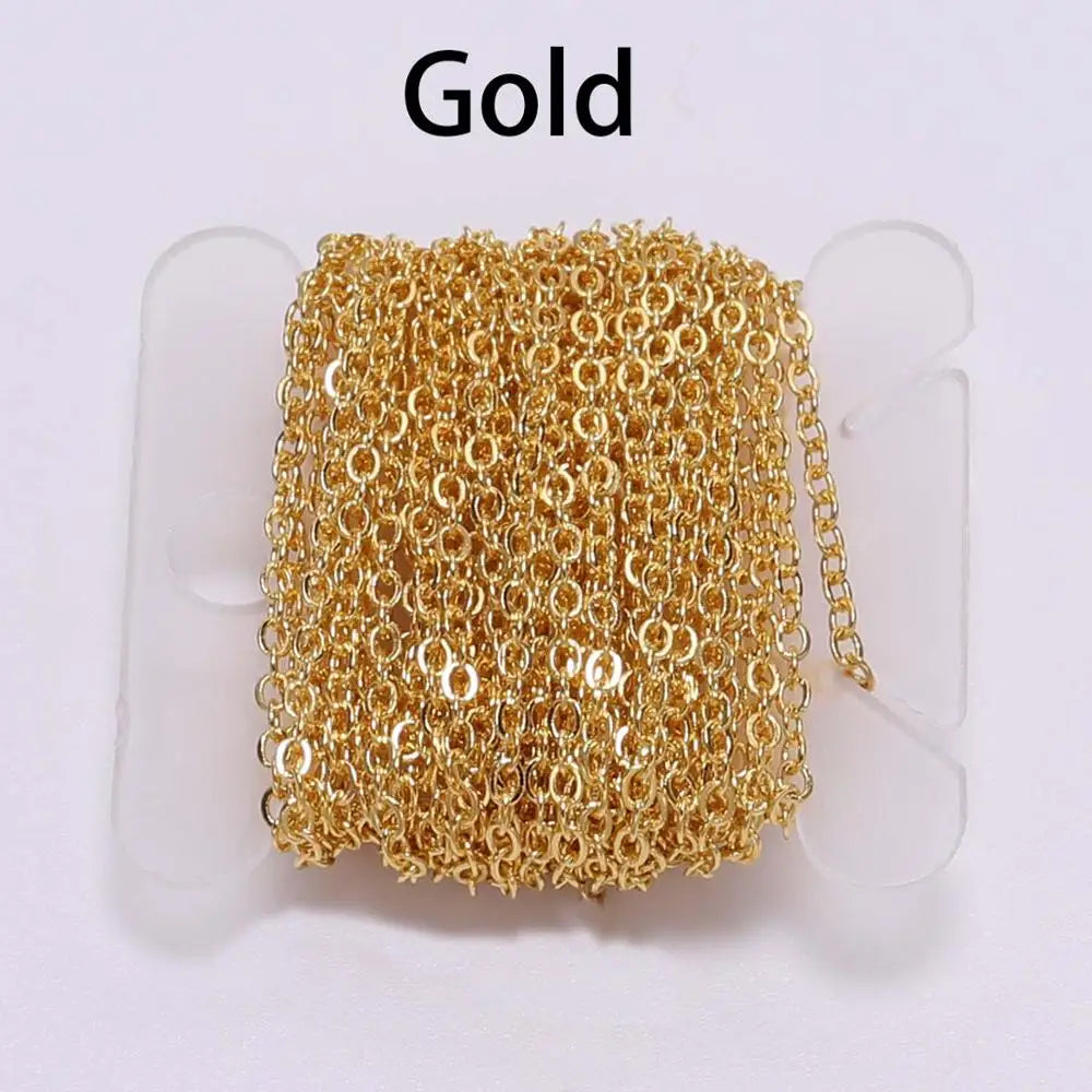 Jewelry Chains Gold Bronze Plated Necklace Chain Necklace DIY Jewelry Making