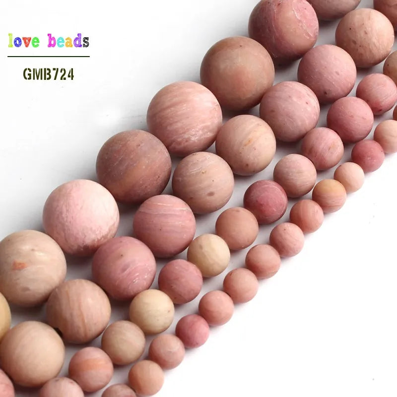 Stone Beads Matte Round Morganite Agate Tiger Eye Styles for DIY Jewelry Making