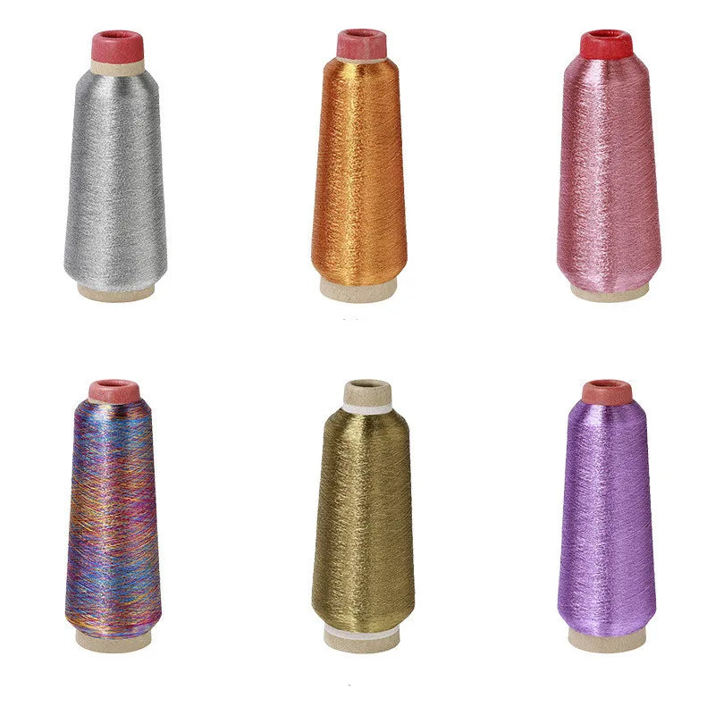 Embroidery Floss, Metallic Gold & Silver Colors for Handmade Needlework