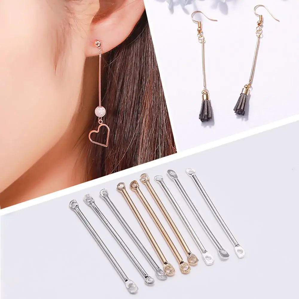 Earring Components Double Cylinder Bar Earrings Connecting DIY Jewelry Making