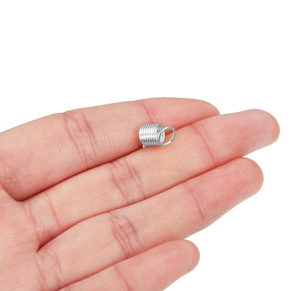 Cord End Caps Spring Clasps Crimp Connectors DIY Jewelry Making Craft Supplies