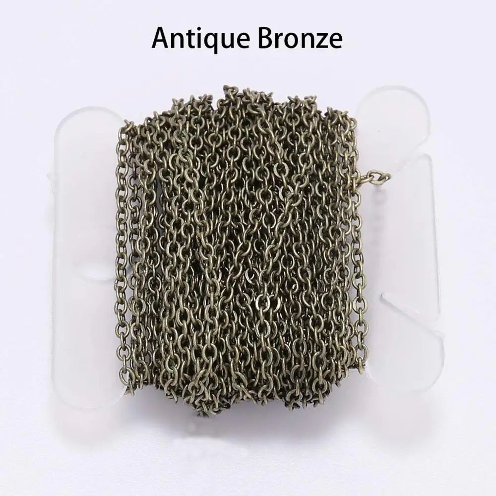 Jewelry Chains Gold Bronze Plated Necklace Chain Necklace DIY Jewelry Making