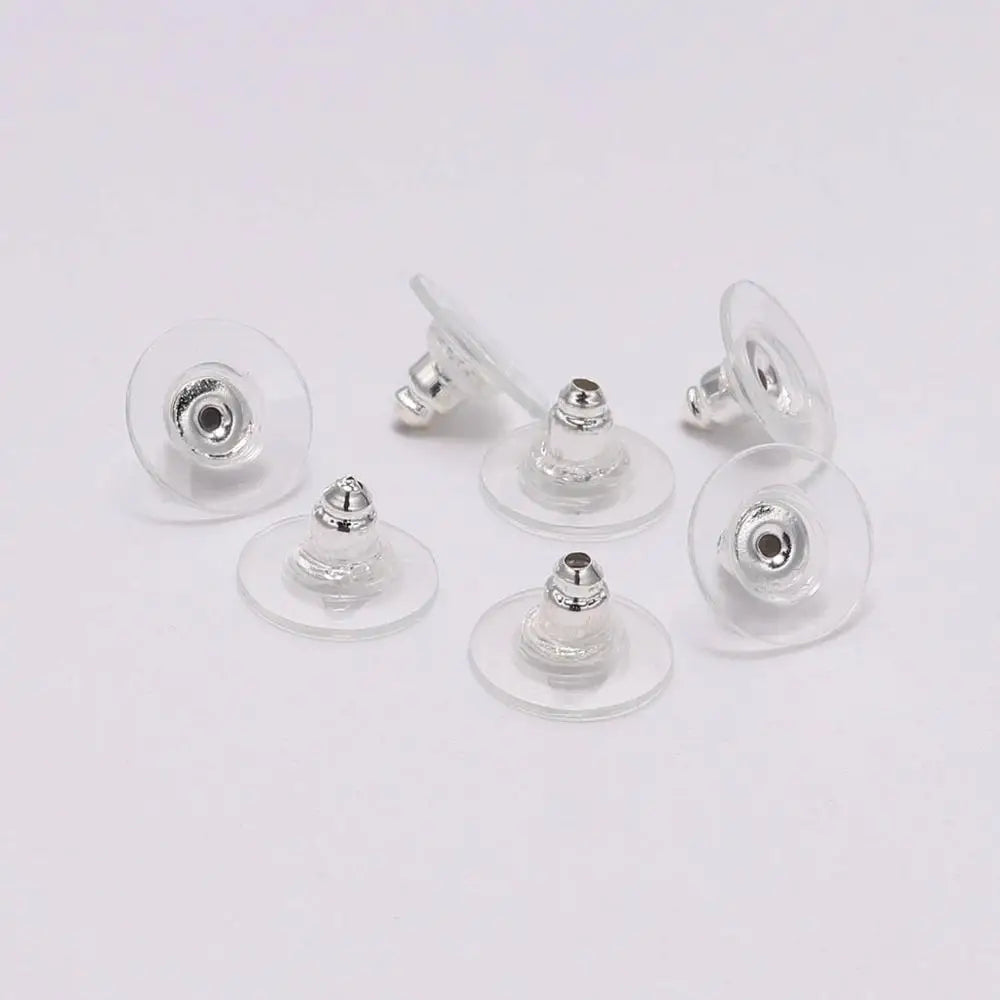 Earring Backs Rubber Stopper Stainless Steel Earnuts Stud Back Craft Supplies
