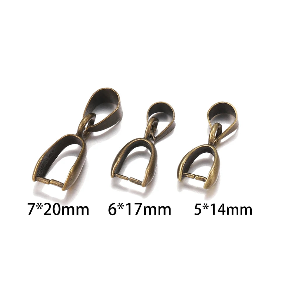 Pendant Bails Copper Hook Clip Necklace Connectors DIY Jewelry Making