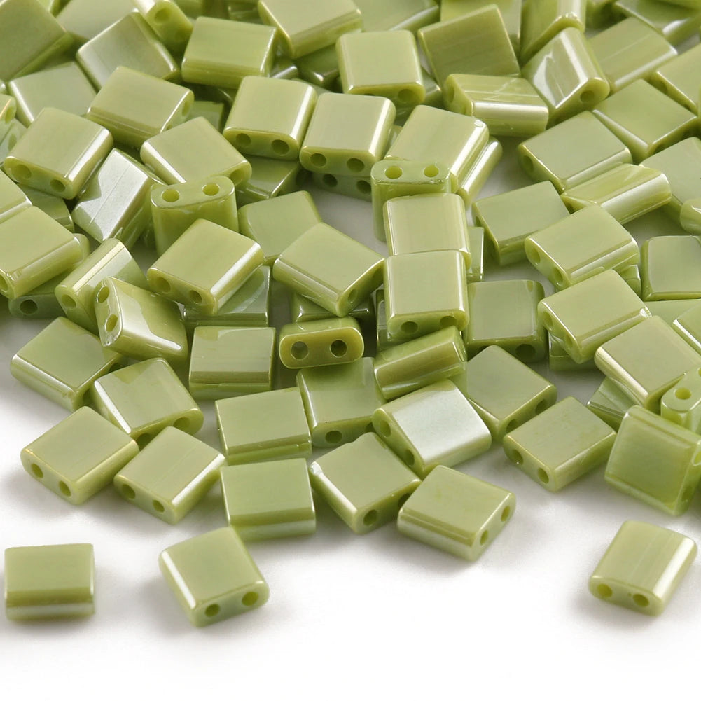 Glass Seed Beads Two-Hole Taidian Square Styles for DIY Jewelry Making