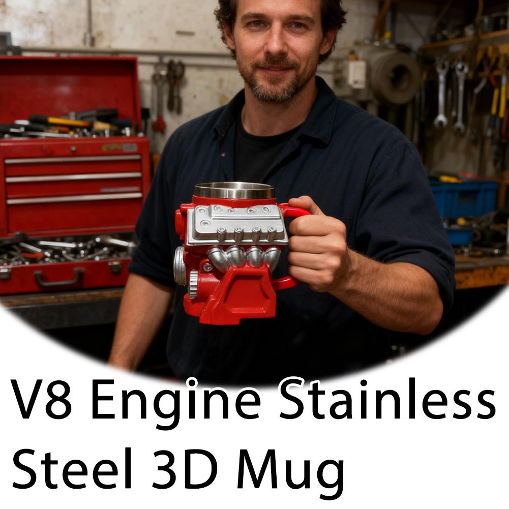 Engine Shaped Mug | Stainless Steel Liner | V6, V8 & V12 Designs | Gift