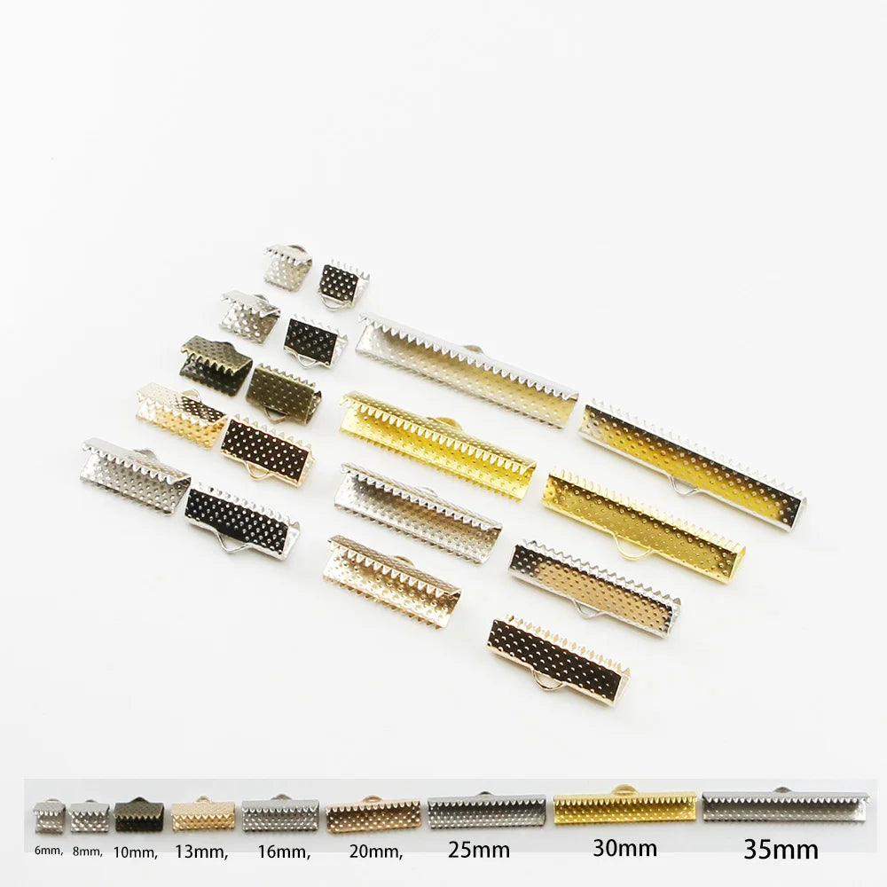 Cord End Findings Crimp Buckle Tips Clasp flat cover clasps DIY Jewelry Making