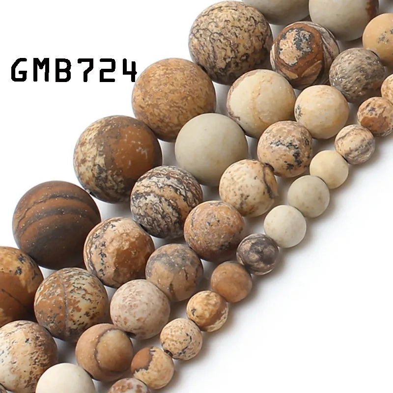 Stone Beads Matte Round Morganite Agate Tiger Eye Styles for DIY Jewelry Making