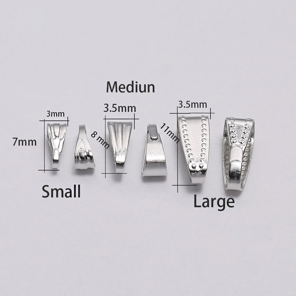 Pendant Bails Metal Clasp Necklace Connectors DIY Jewelry Making Craft Supplies