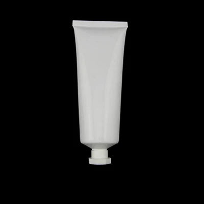 White squeeze tube with small white cap, style 2