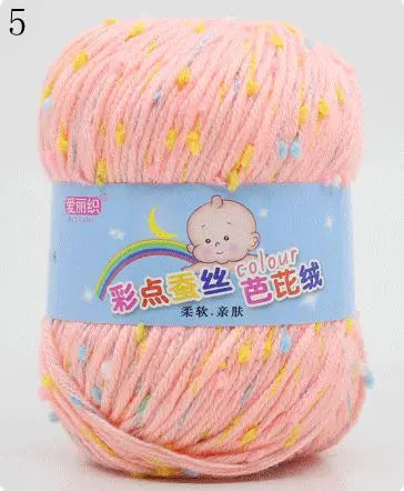 Yarn, Color-Dot Texture for Handmade Knitting & Crochet Projects