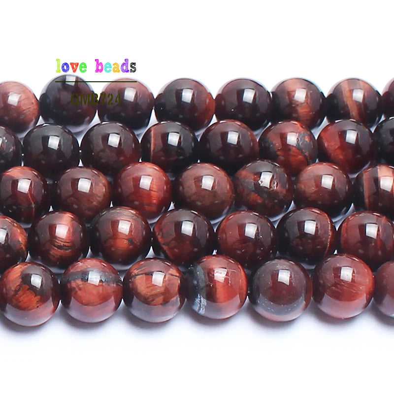 Stone Beads Round Red Tiger Eye Spacer Strand for DIY Jewelry Making Craft Beads