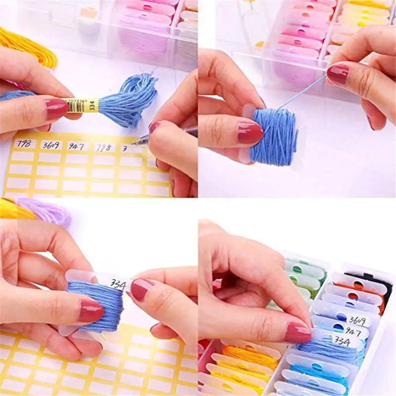 Embroidery Thread Organizer Kit with Bobbins, Needles, Threader & Box