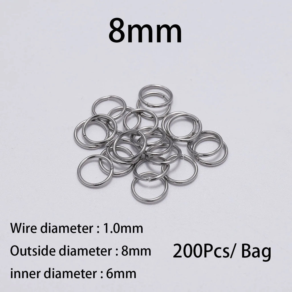 Jump Rings Stainless Steel Split Ring Open Connectors Connectors Craft Supplies