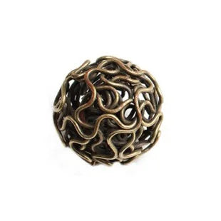 Metal Beads Hollow Twist Wire Balls Gold Silver Bronze for DIY Jewelry Making