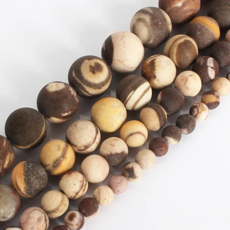 Stone Beads Matte Round Morganite Agate Tiger Eye Styles for DIY Jewelry Making