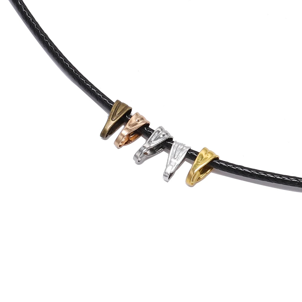 Pendant Bails Metal Clasp Necklace Connectors DIY Jewelry Making Craft Supplies