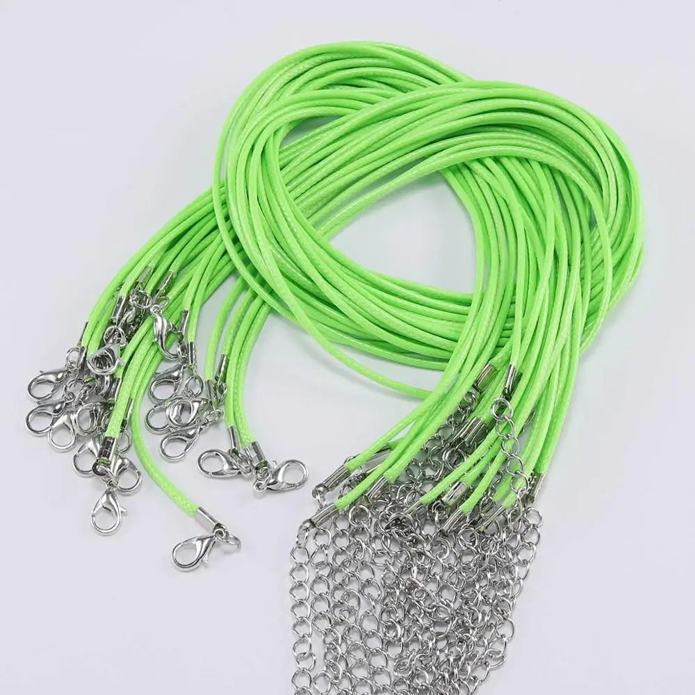 Necklace Cords Braided Leather Adjustable Clasp DIY Jewelry Making
