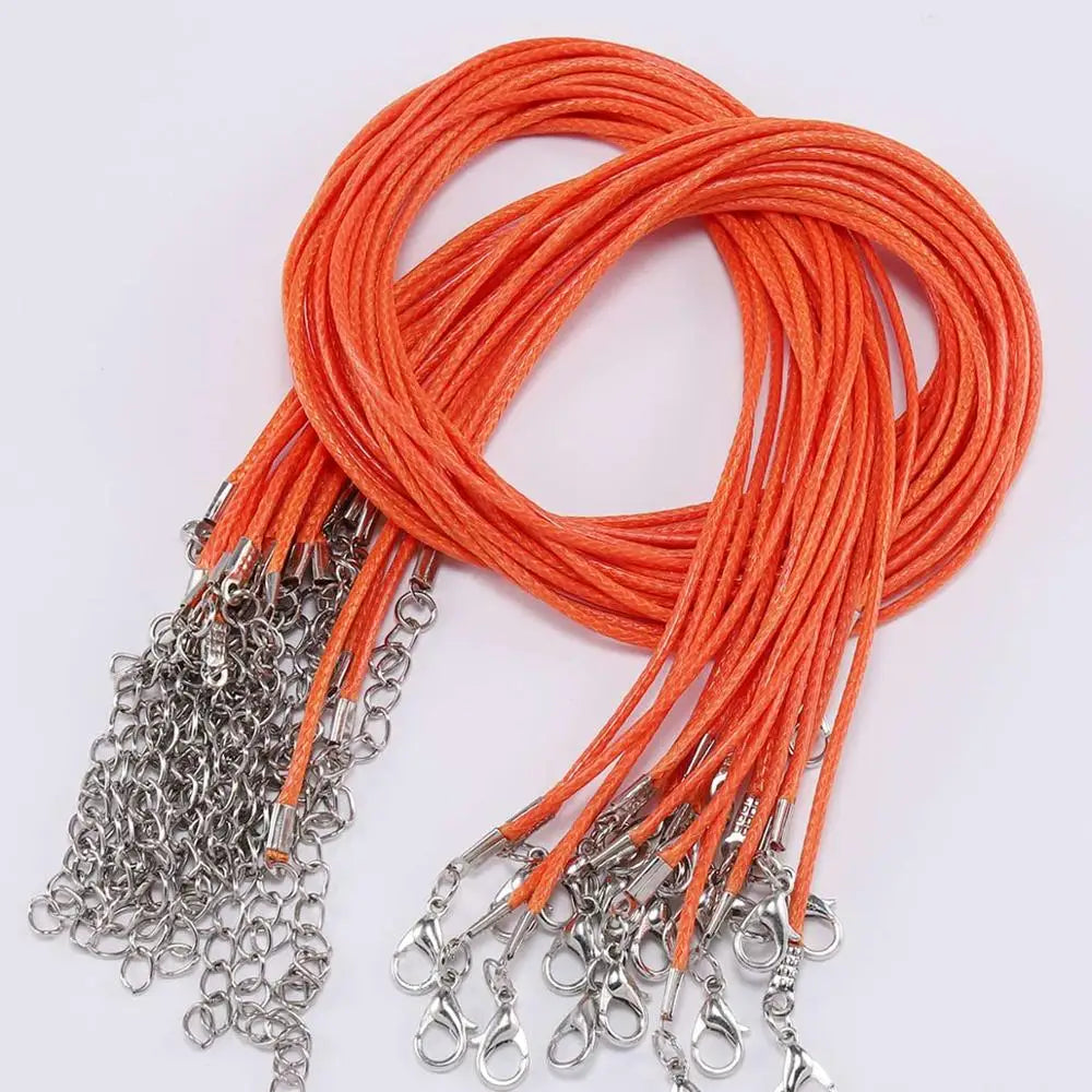 Necklace Cords Braided Leather Adjustable Clasp DIY Jewelry Making