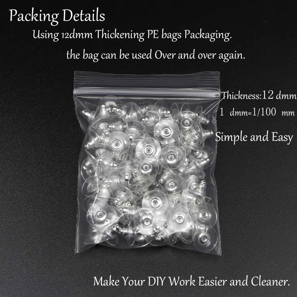 Earring Backs Rubber Stopper Stainless Steel Earnuts Stud Back Craft Supplies