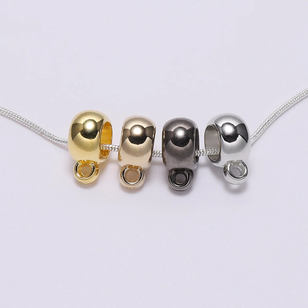 CCB Bail Beads Large-Hole Pendant Clasp Connectors for DIY Jewelry Making