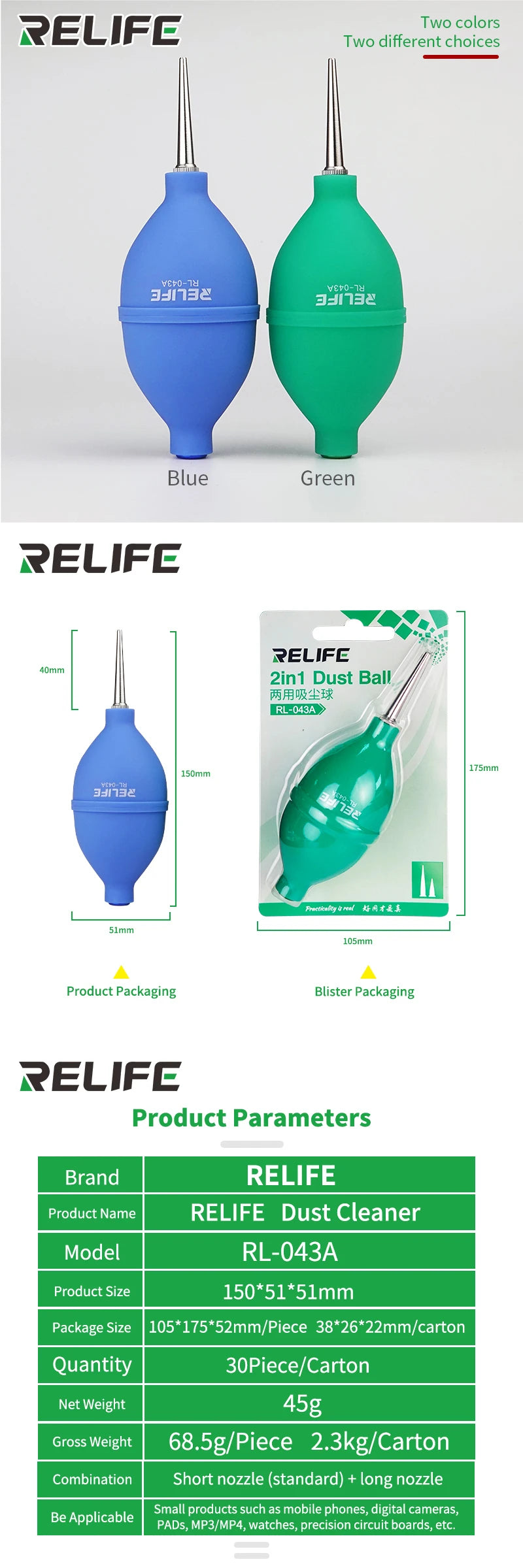 RELIFE 2in1 Phone Repair Dust Premium Quality Replacement Accessory