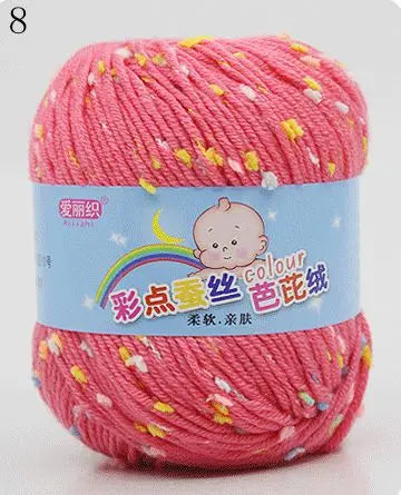 Yarn, Color-Dot Texture for Handmade Knitting & Crochet Projects