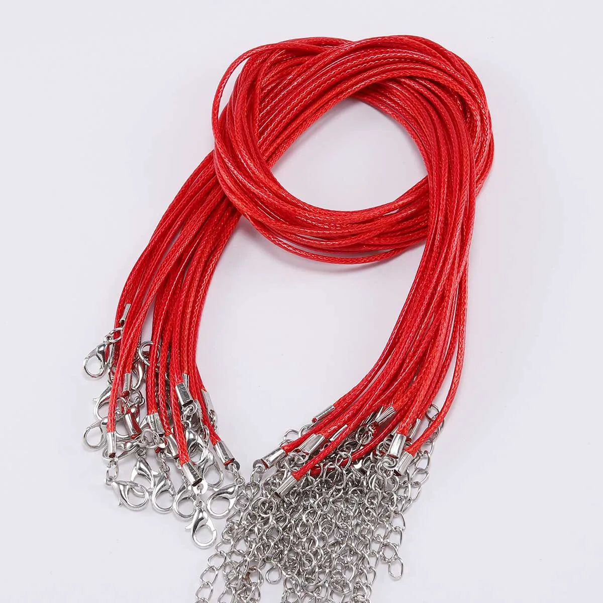 Necklace Cords Braided Leather Adjustable Clasp DIY Jewelry Making