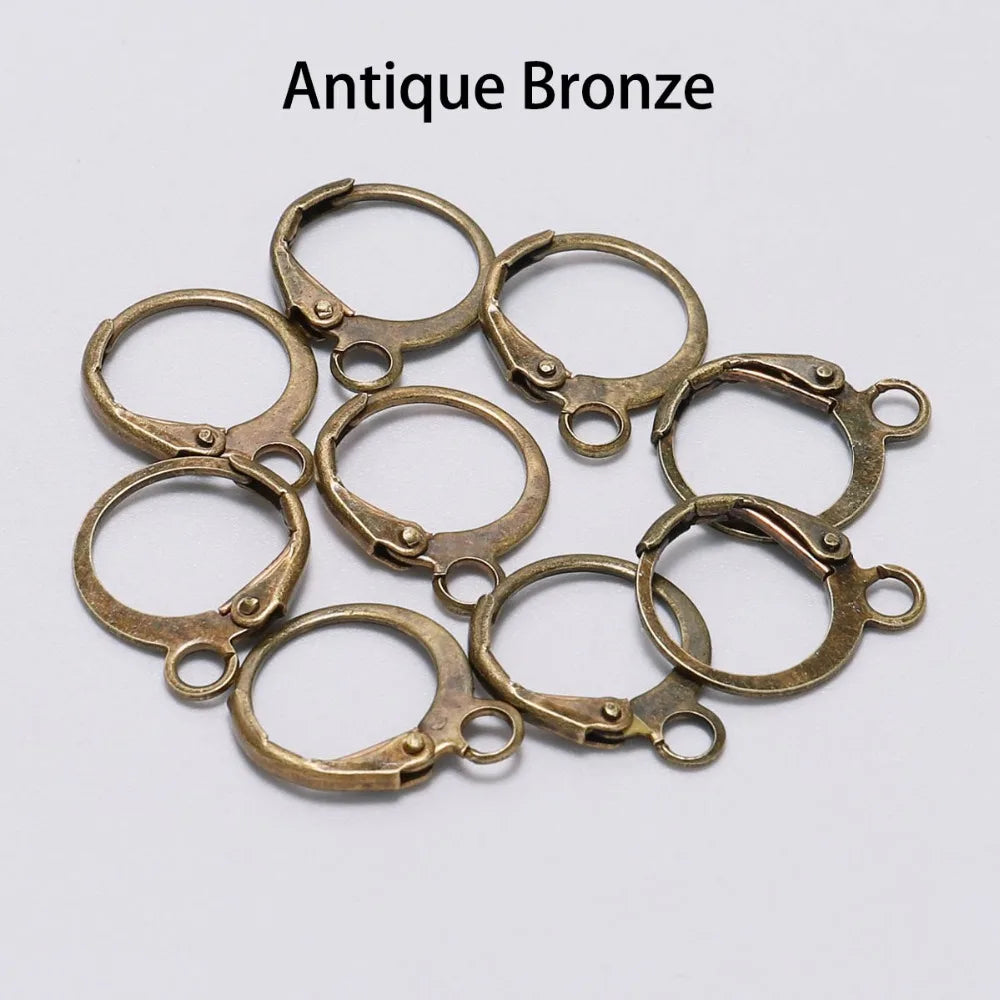 Earring Hooks French Gold Rose Gold Color Settings DIY Jewelry Making