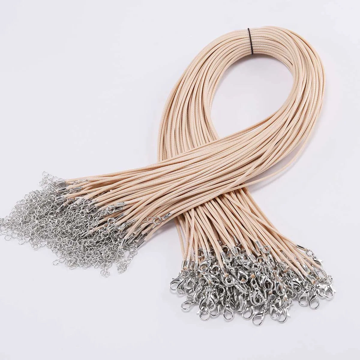 Necklace Cords Braided Leather Adjustable Clasp DIY Jewelry Making