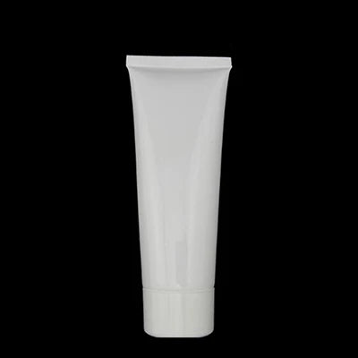 White squeeze tube with plain white cap, style 15
