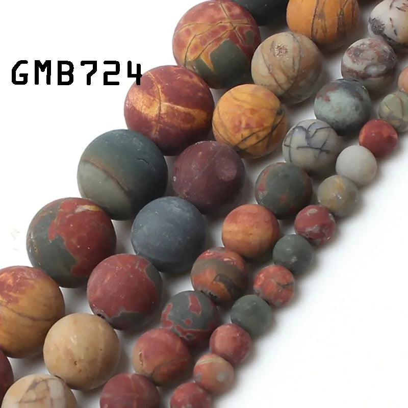 Stone Beads Matte Round Morganite Agate Tiger Eye Styles for DIY Jewelry Making