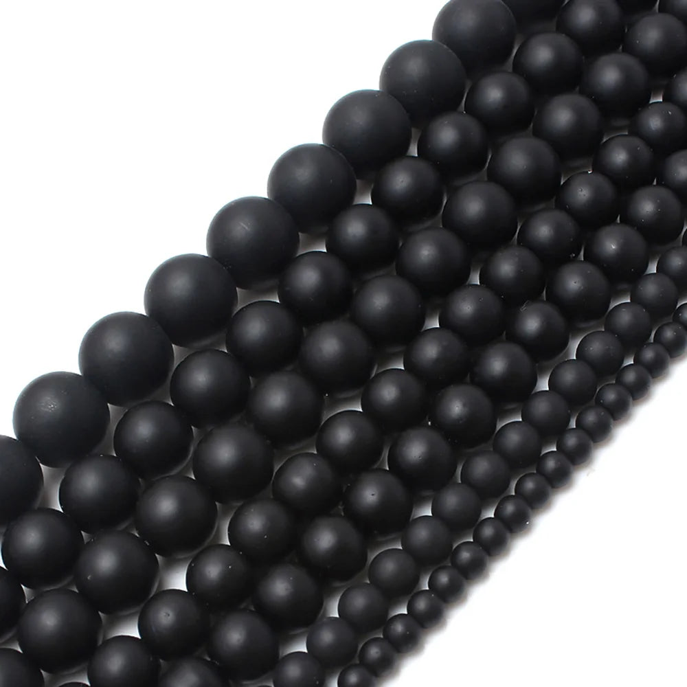 Stone Beads Matte Round Morganite Agate Tiger Eye Styles for DIY Jewelry Making