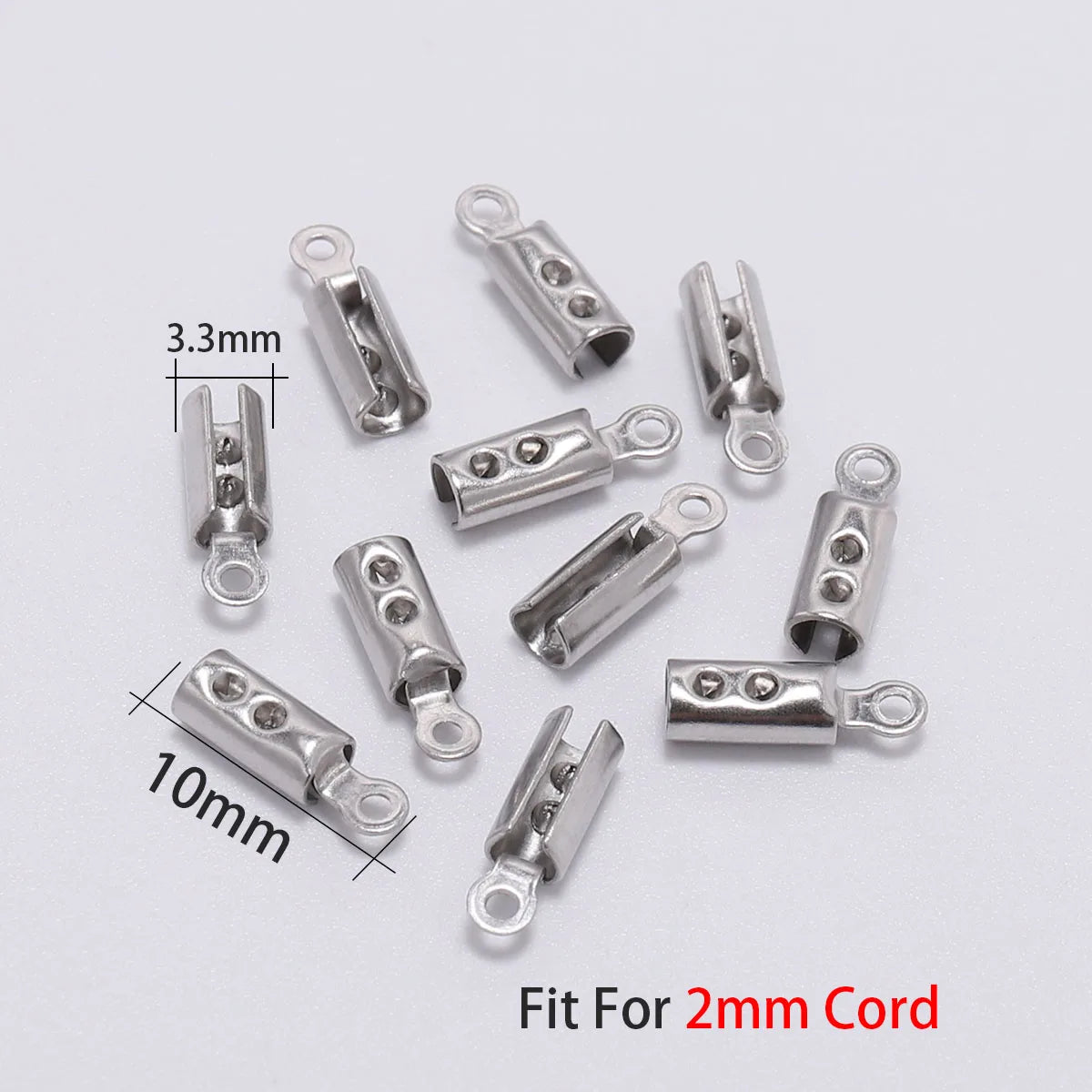 Cord End Clasps Stainless Steel Crimp Connectors DIY Jewelry Making