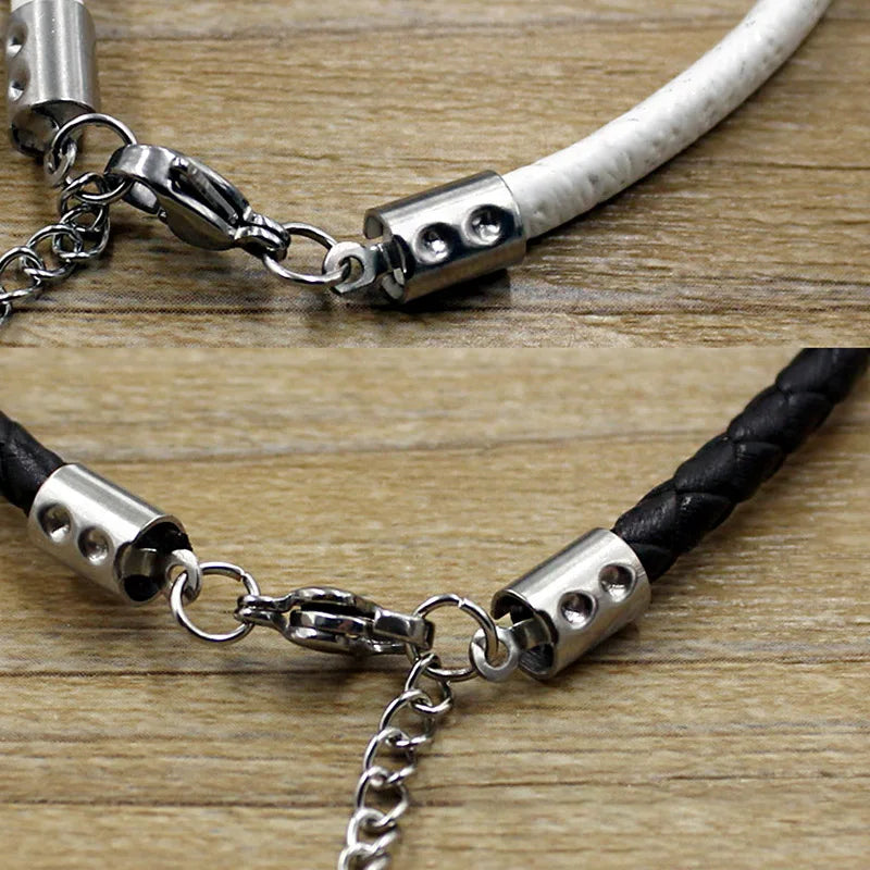 Cord End Clasps Stainless Steel Crimp Connectors DIY Jewelry Making
