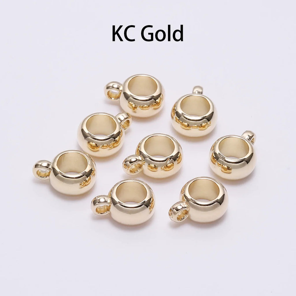 CCB Bail Beads Large-Hole Pendant Clasp Connectors for DIY Jewelry Making