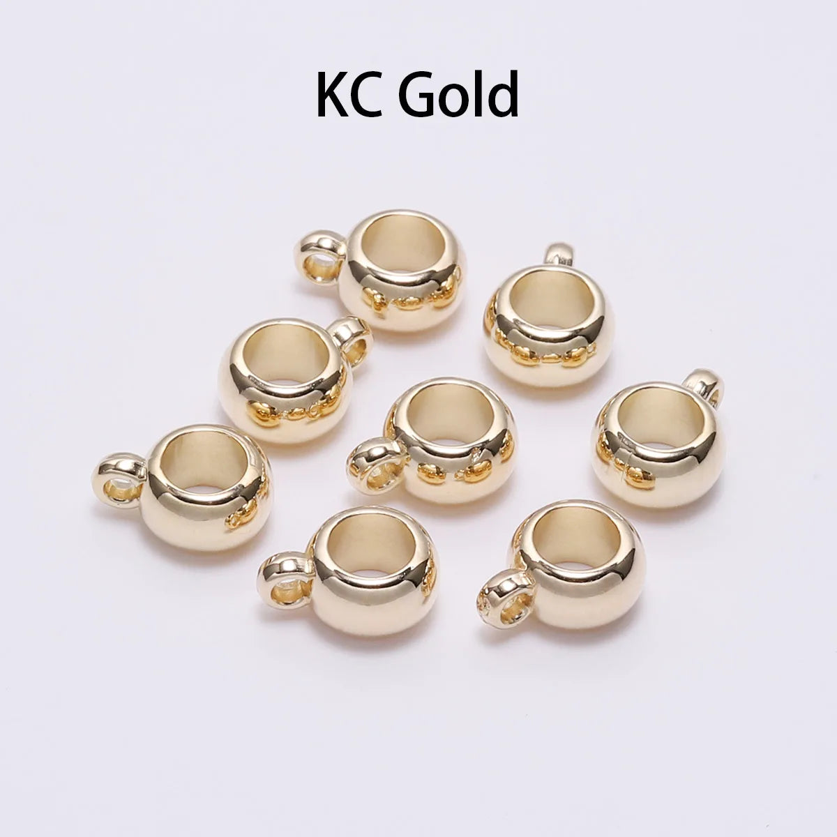 CCB Bail Beads Large-Hole Pendant Clasp Connectors for DIY Jewelry Making