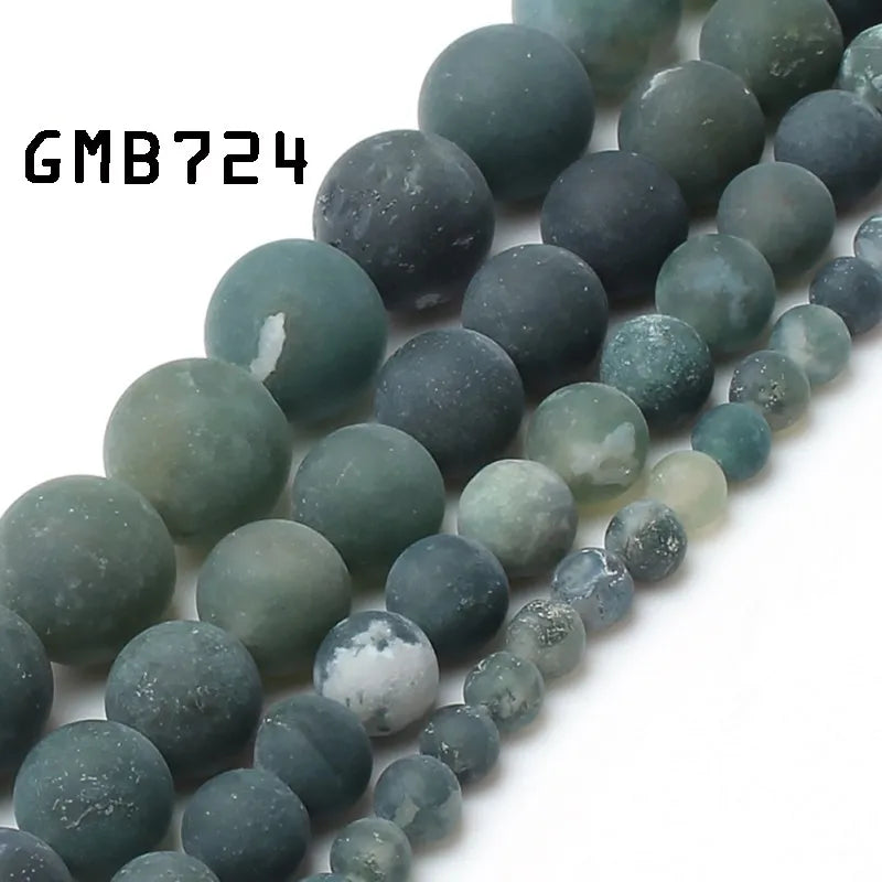 Stone Beads Matte Round Morganite Agate Tiger Eye Styles for DIY Jewelry Making