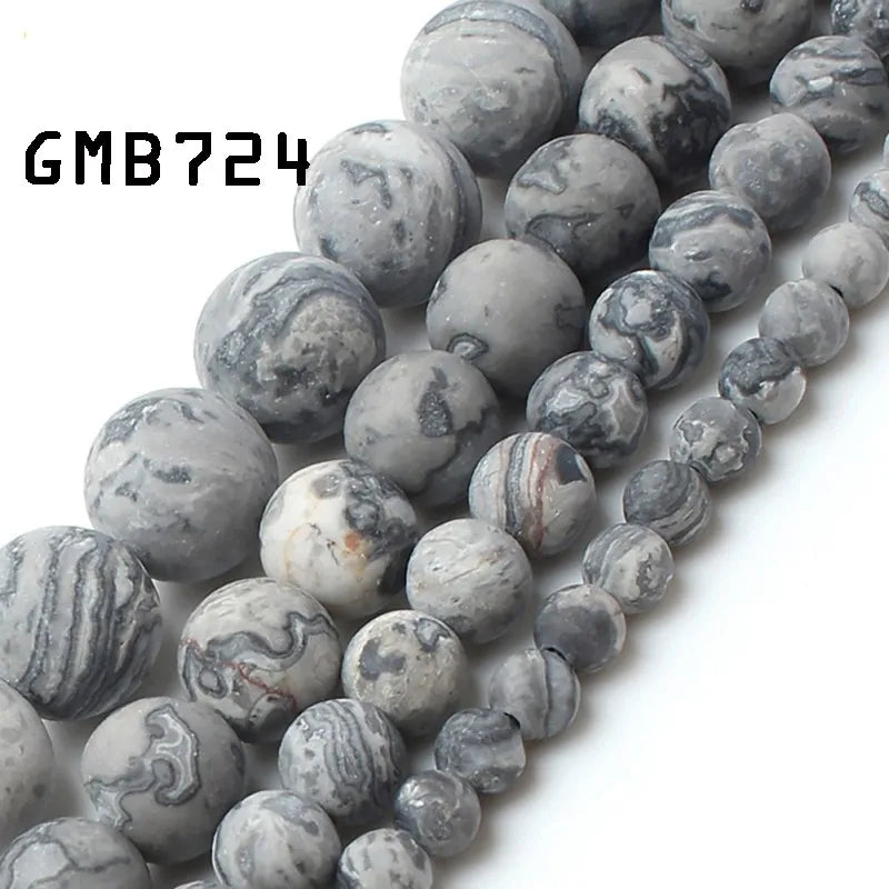 Stone Beads Matte Round Morganite Agate Tiger Eye Styles for DIY Jewelry Making