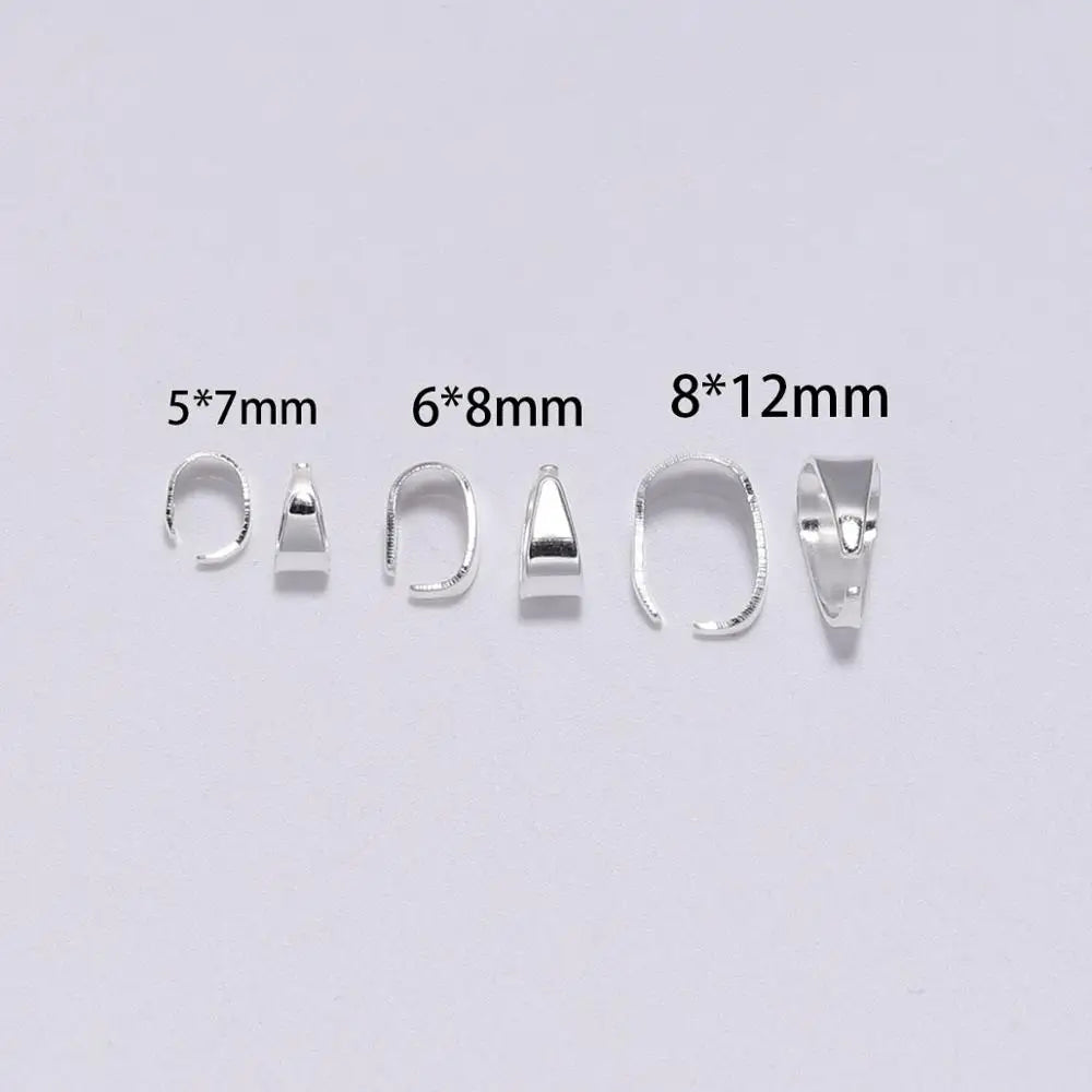 Pendant Bails Pinch Hook Clip Necklace Connectors DIY Jewelry Making