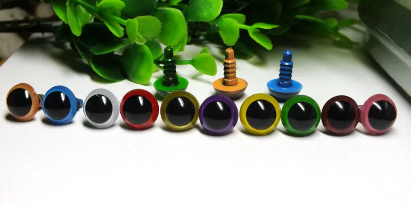 5-18mm Mixed Color Animal Eyes Safety Eyes - 100pcs Doll Eyes Taxidermy
