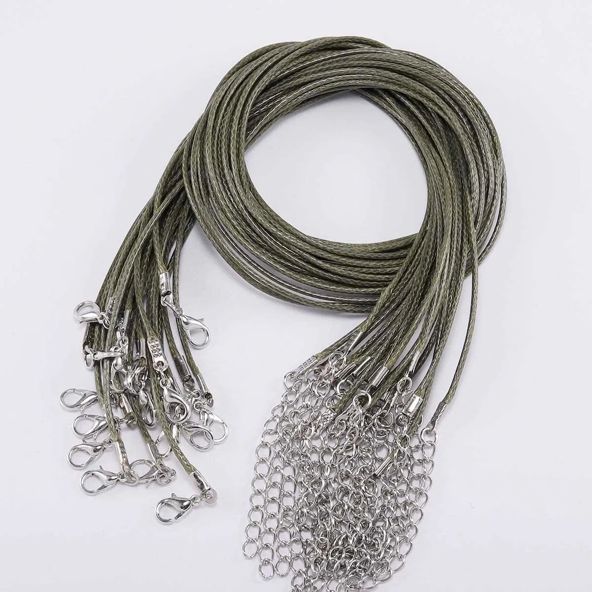 Necklace Cords Braided Leather Adjustable Clasp DIY Jewelry Making