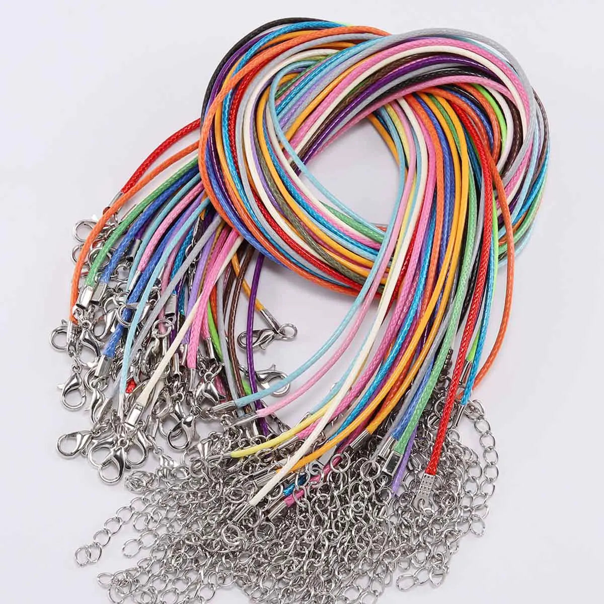 Necklace Cords Braided Leather Adjustable Clasp DIY Jewelry Making