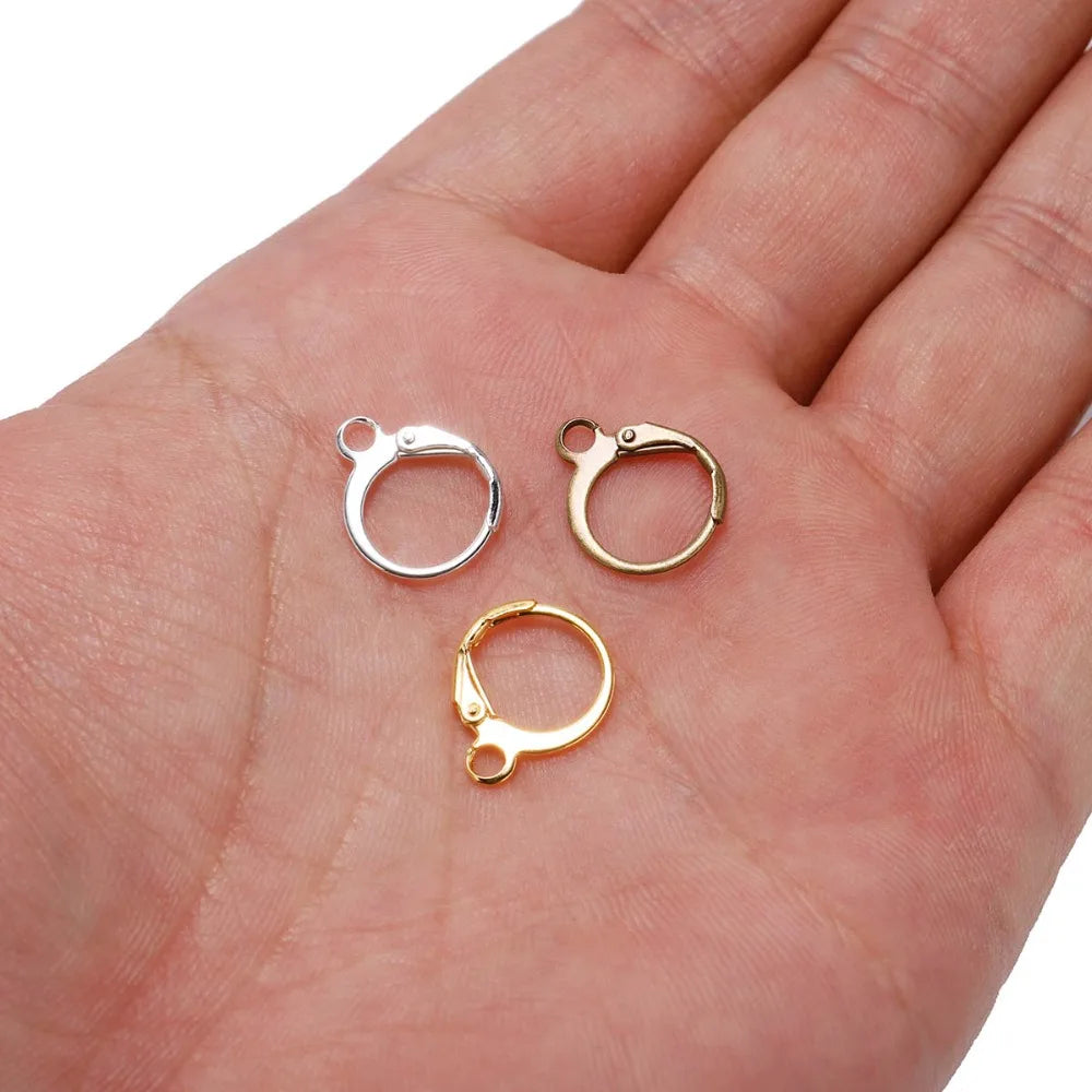 Earring Hooks French Gold Rose Gold Color Settings DIY Jewelry Making